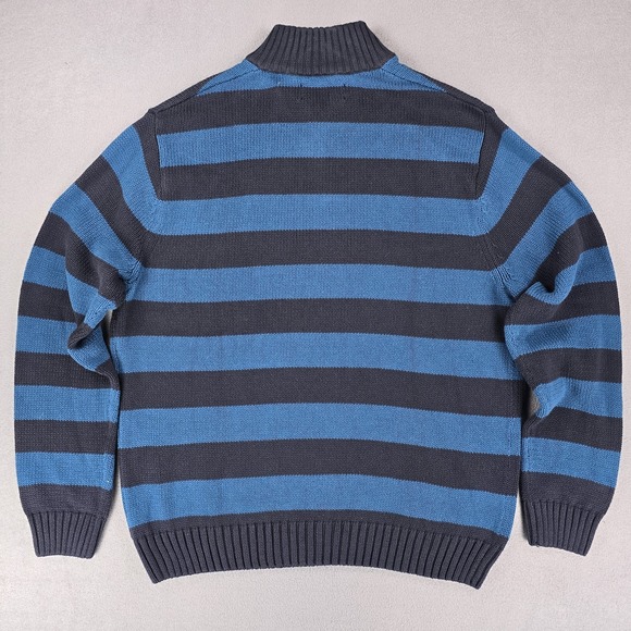 NEW Chaps 1/4 Zip Polo Sweater Men's‎ size XL Color Block Striped prep Academia - Picture 6 of 13